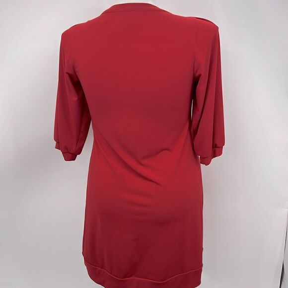 Rabbit Rabbit Rabbit red vintage pintuck dress size 12 - Picture 5 of 5